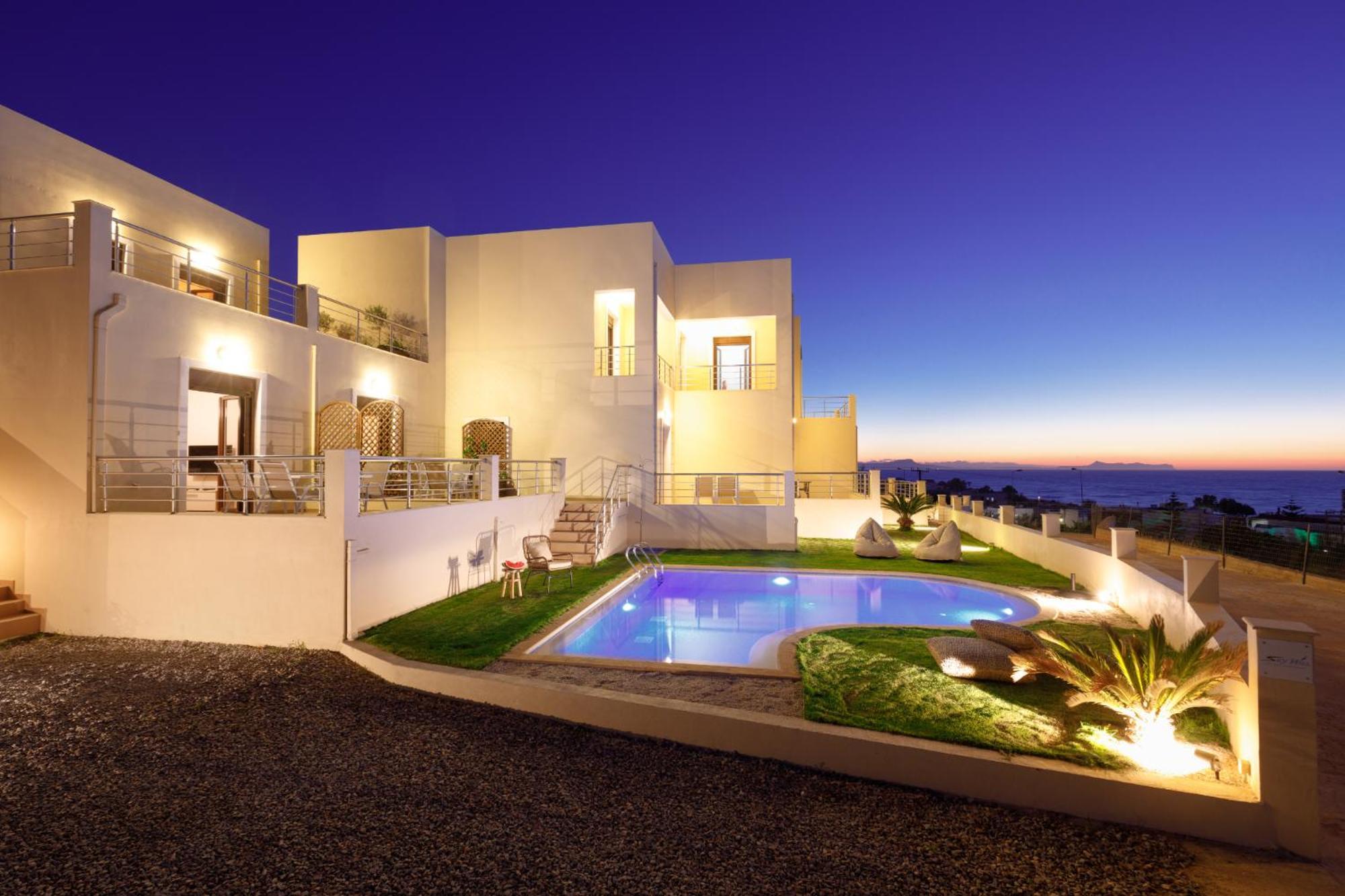 "Peach" - Sea View Maisonette By Sky Hill Resorts Pangalochori Exteriör bild