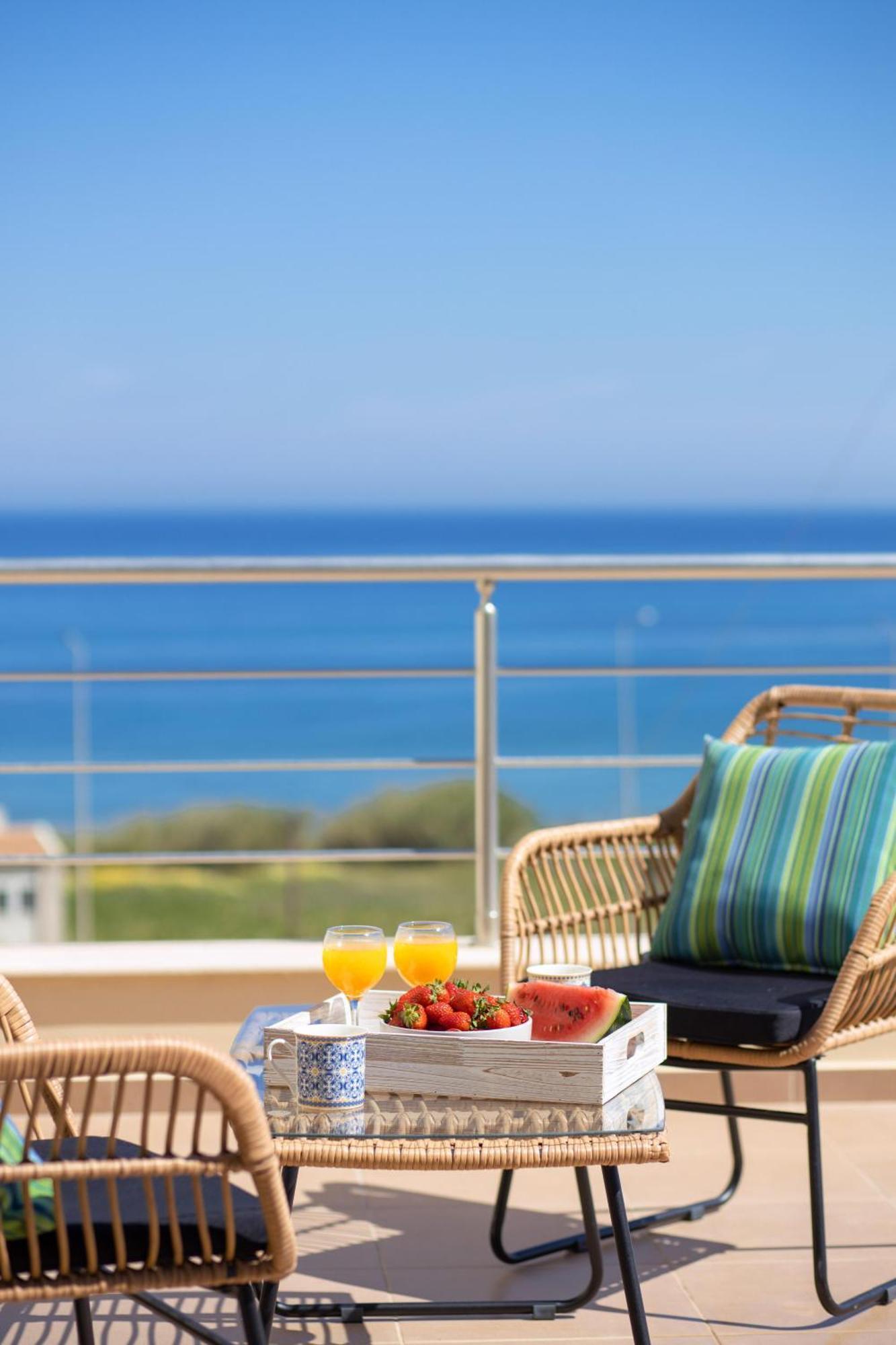 "Peach" - Sea View Maisonette By Sky Hill Resorts Pangalochori Exteriör bild