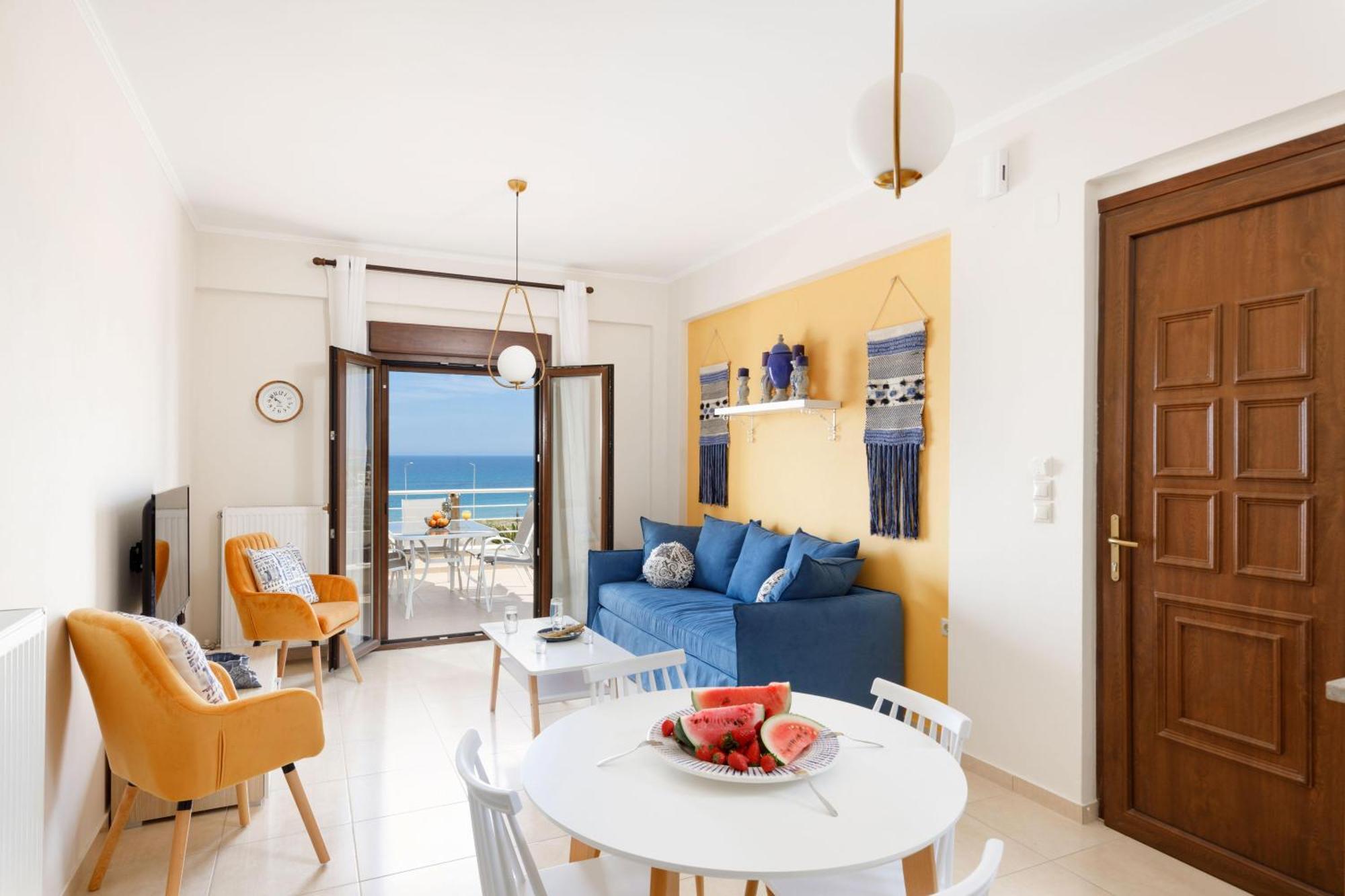 "Peach" - Sea View Maisonette By Sky Hill Resorts Pangalochori Exteriör bild
